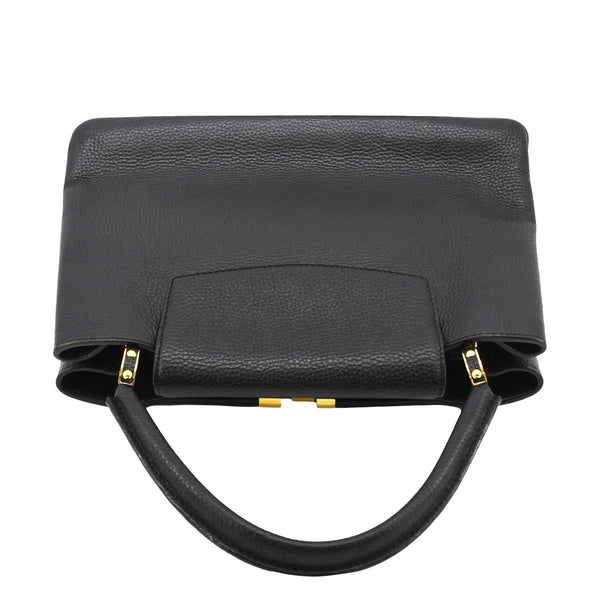 LOUIS VUITTON Capucines Taurillon Leather Shoulder Bag Black