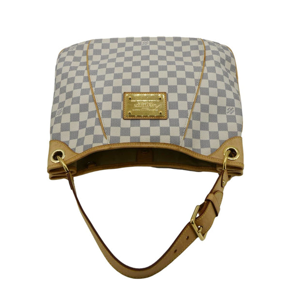 LOUIS VUITTON Galliera PM Damier Azur Hobo Bag White