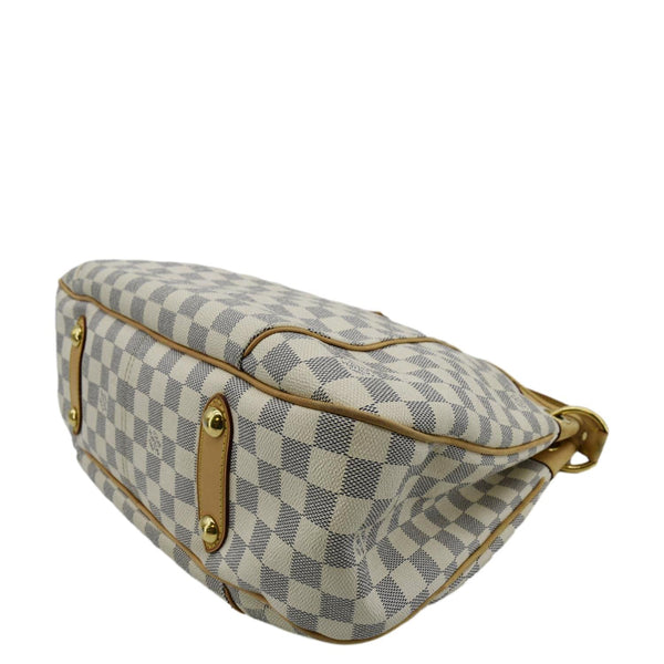 LOUIS VUITTON Galliera PM Damier Azur Hobo Bag White