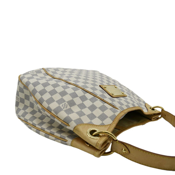 LOUIS VUITTON Galliera PM Damier Azur Hobo Bag White