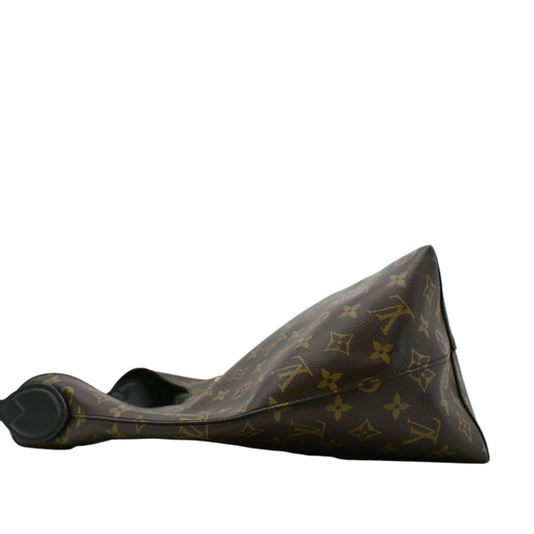 Louis Vuitton Flower Monogram Canvas Hobo Bag Brown