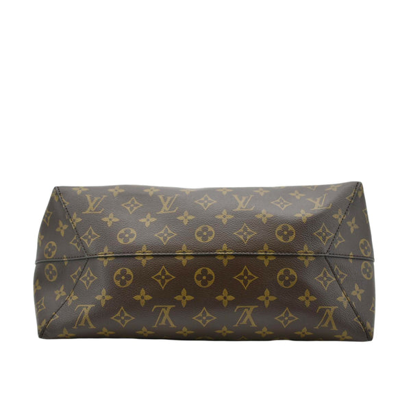 Louis Vuitton Flower Monogram Canvas Hobo Bag Brown