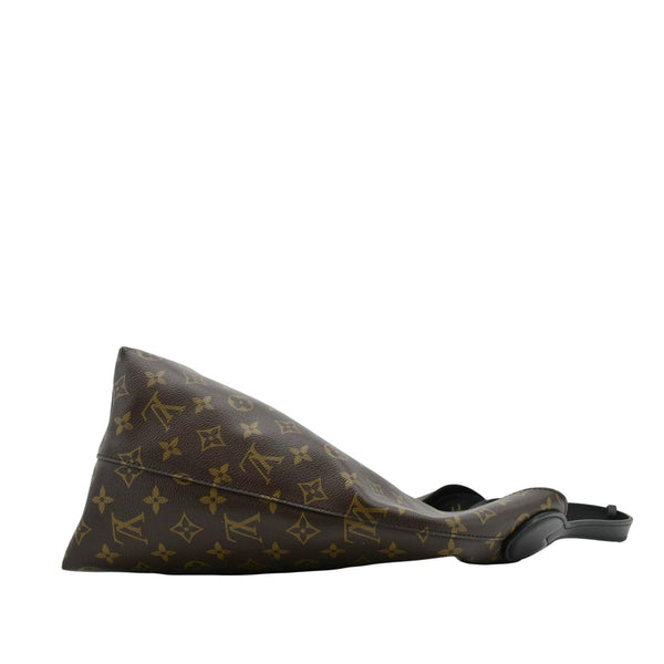 Louis Vuitton Flower Monogram Canvas Hobo Bag Brown