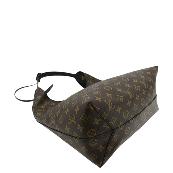 Louis Vuitton Flower Monogram Canvas Hobo Bag Brown