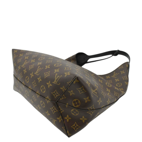 Louis Vuitton Flower Monogram Canvas Hobo Bag Brown