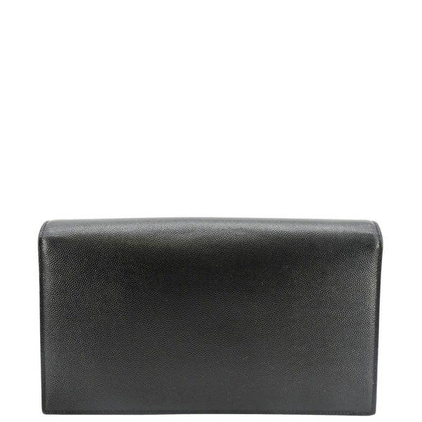 YVES SAINT LAURENT Kate Grained Leather Clutch Black