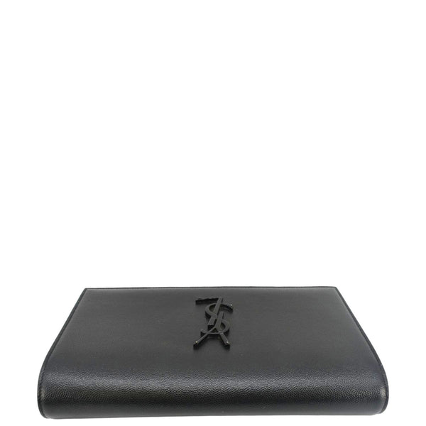 YVES SAINT LAURENT Kate Grained Leather Clutch Black