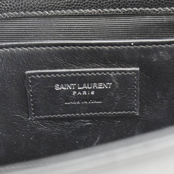 YVES SAINT LAURENT Kate Grained Leather Clutch Black