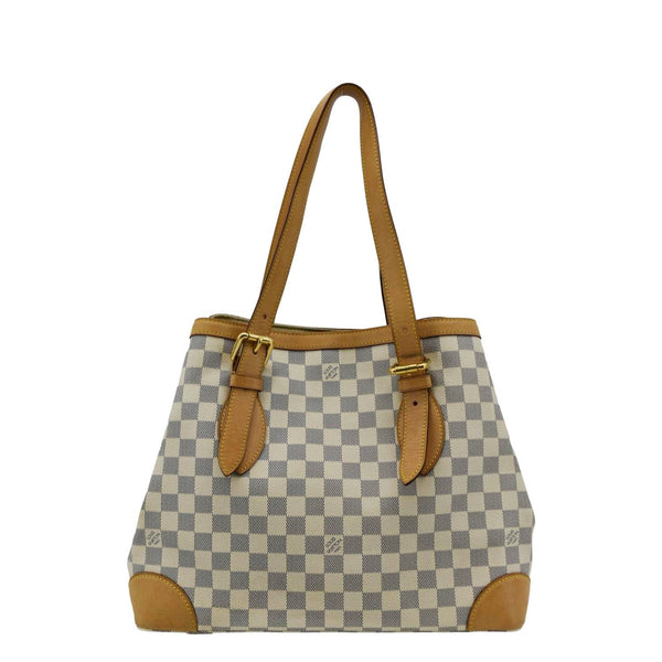 LOUIS VUITTON  Hampstead MM Damier Azur Shoulder Bag White