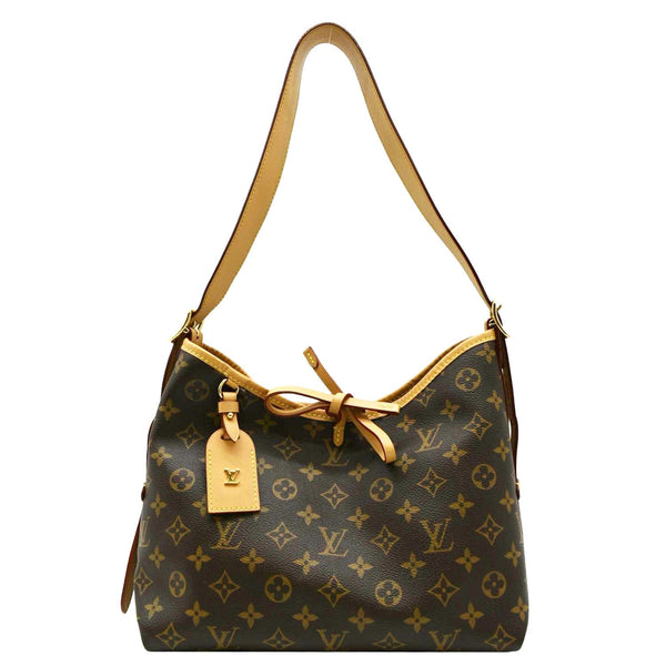 LOUIS VUITTON Carryall PM Monogram Canvas Shoulder Bag Brown