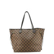 LOUIS VUITTON Neverfull MM Damier Ebene Tote Bag Brown