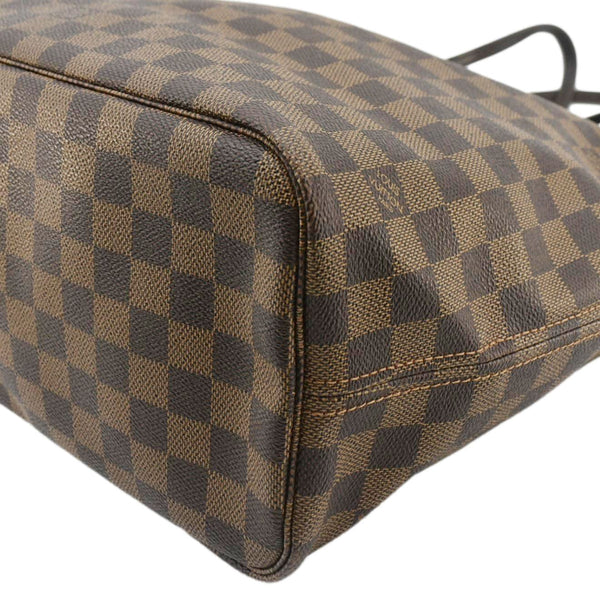 LOUIS VUITTON Neverfull MM Damier Ebene Tote Bag Brown