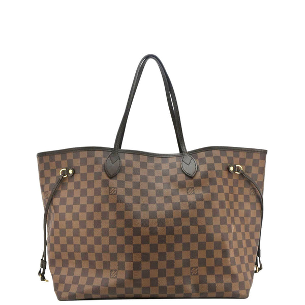 LOUIS VUITTON Neverfull GM Damier Ebene Tote Shoulder Bag Brown