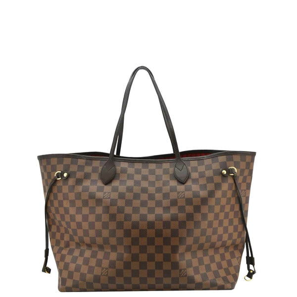 LOUIS VUITTON Neverfull GM Damier Ebene Tote Shoulder Bag Brown