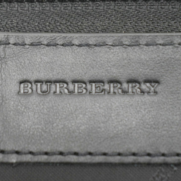 BURBERRY Check Canvas Zip Around Wallet Grey