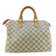 LOUIS VUITTON Speedy 30 Damier Azur Satchel Bag White