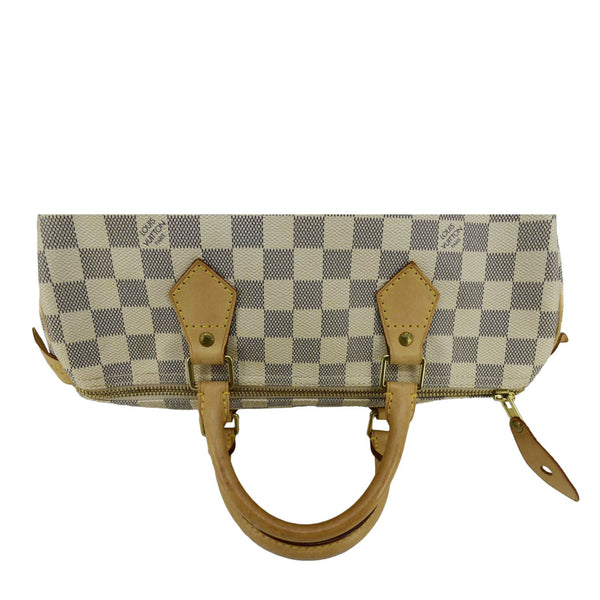 LOUIS VUITTON Speedy 30 Damier Azur Satchel Bag White