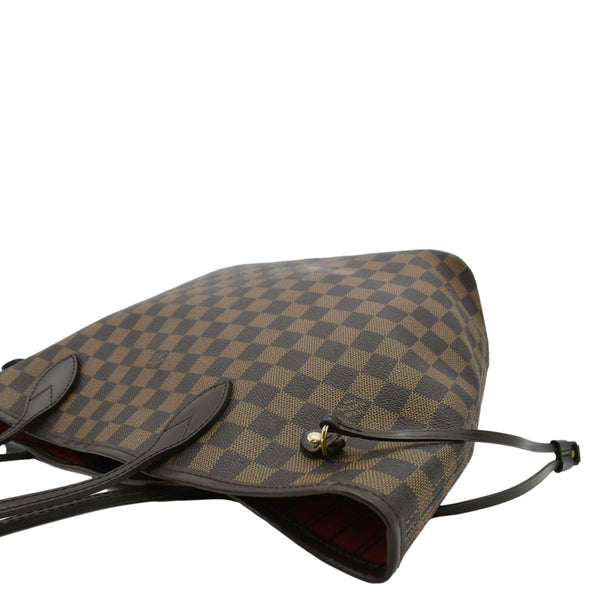 LOUIS VUITTON Neverfull MM Damier Ebene Tote Bag Brown