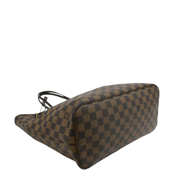 LOUIS VUITTON Neverfull MM Damier Ebene Tote Bag Brown