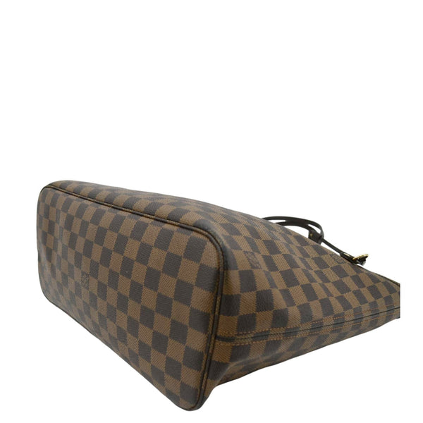 LOUIS VUITTON Neverfull MM Damier Ebene Tote Bag Brown