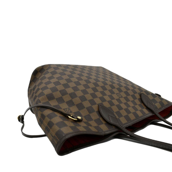 LOUIS VUITTON Neverfull MM Damier Ebene Tote Bag Brown