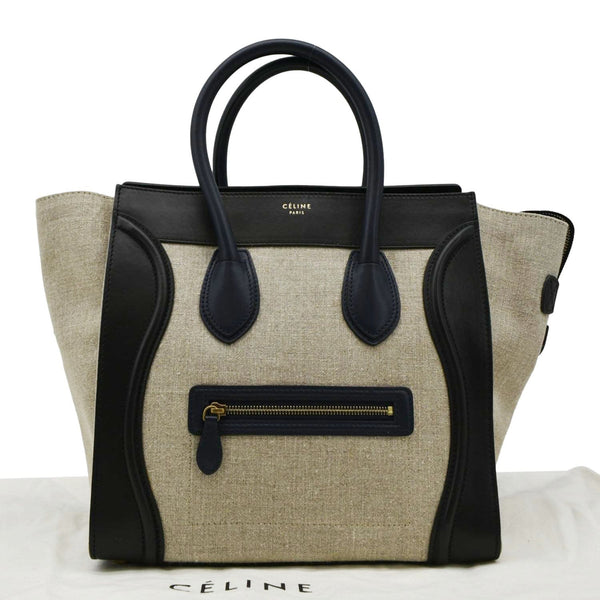 CELINE Mini Luggage Leather Tote front look