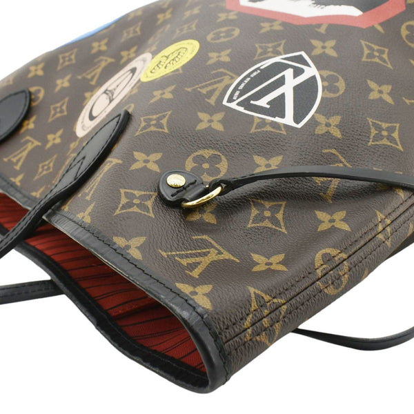 LOUIS VUITTON World Tour Neverfull MM Monogram Canvas Tote Shoulder Bag Brown