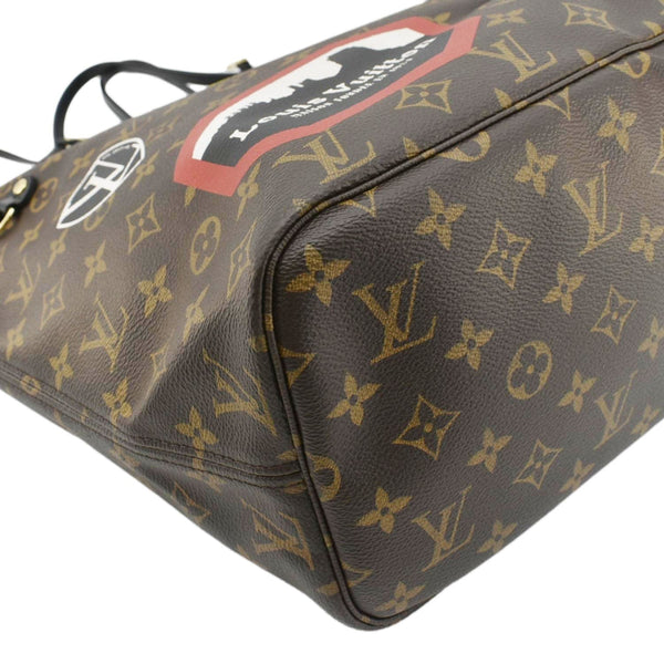 LOUIS VUITTON World Tour Neverfull MM Monogram Canvas Tote Shoulder Bag Brown