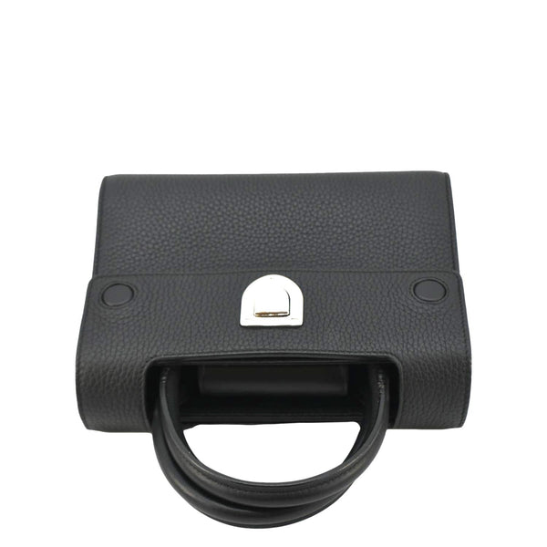 CHRISTIAN DIOR Diorever Flap Leather Shoulder Bag Black