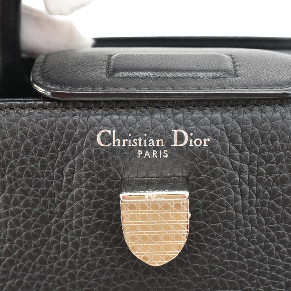 CHRISTIAN DIOR Diorever Flap Leather Shoulder Bag Black