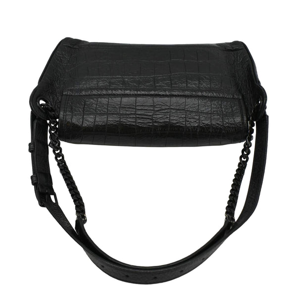 YVES SAINT LAURENT Niki Baby Crocodile  Shoulder Bag Black upper look