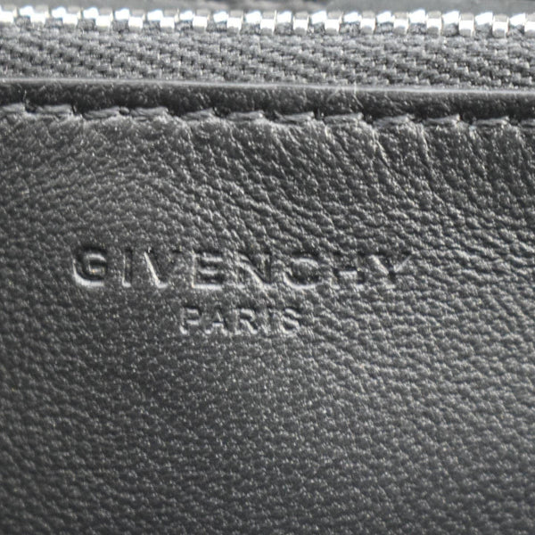 GIVENCHY Iconic Suffiano Leather Zip Long Wallet Black