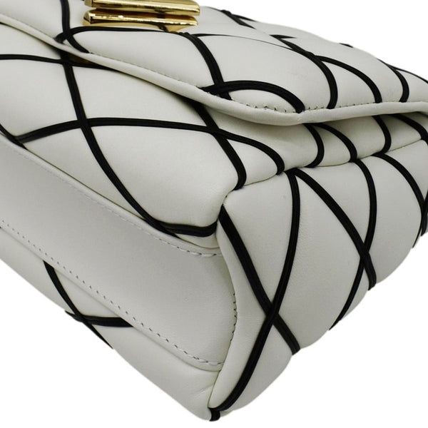 LOUIS VUITTON GO-14 MM Malletage Leather Shoulder Bag White