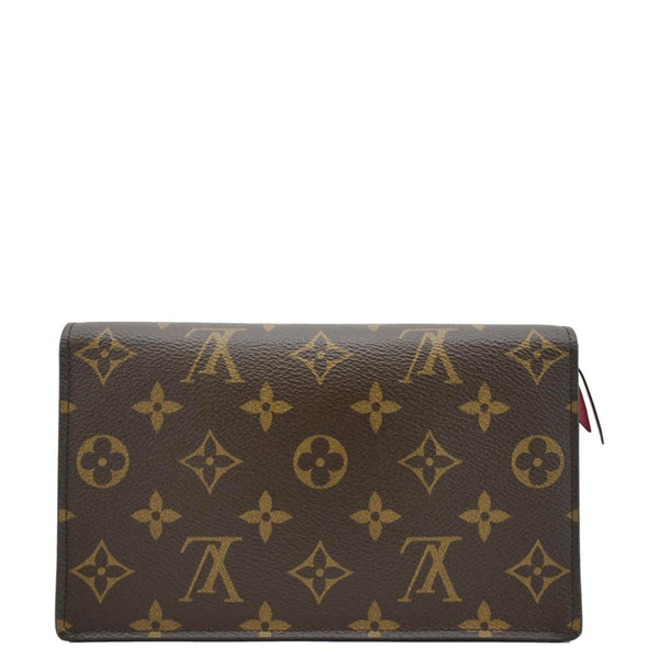 LOUIS VUITTON Flore Monogram Canvas Chain Wallet Fuchsia