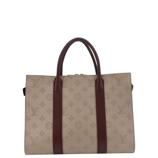 LOUIS VUITTON Very MM Monogram Cuir Plume Tote Light Purple