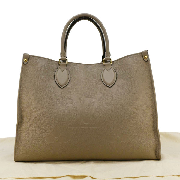 LOUIS VUITTON Onthego MM Monogram Empreinte Shoulder Bag Tourterelle