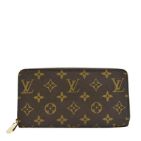 LOUIS VUITTON Monogram Canvas Zippy Wallet Brown front look