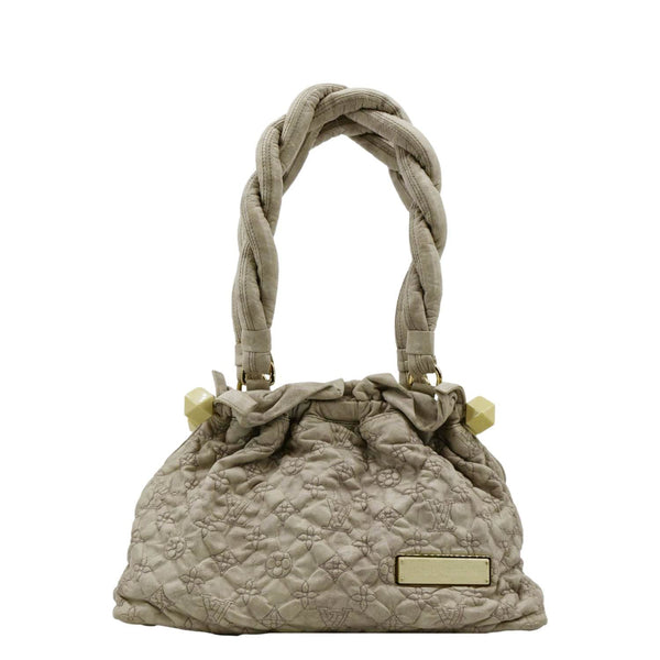 LOUIS VUITTON Olympe PM Monogram Leather Satchel Shoulder Bag Cream