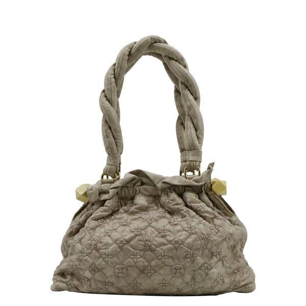 LOUIS VUITTON Olympe PM Monogram Leather Satchel Shoulder Bag Cream