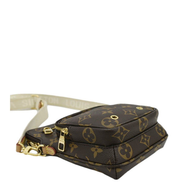 LOUIS VUITTON Utility Phone Sleeve Monogram Canvas Crossbody Bag Brown