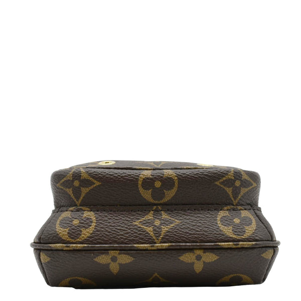 LOUIS VUITTON Utility Phone Sleeve Monogram Canvas Crossbody Bag Brown