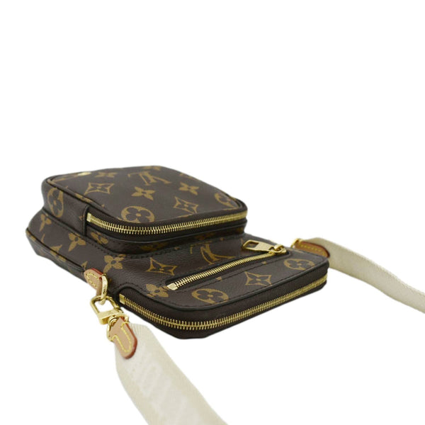 LOUIS VUITTON Utility Phone Sleeve Monogram Canvas Crossbody Bag Brown