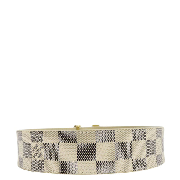 LOUIS VUITTON Damier Azur LV Initiales Belt White