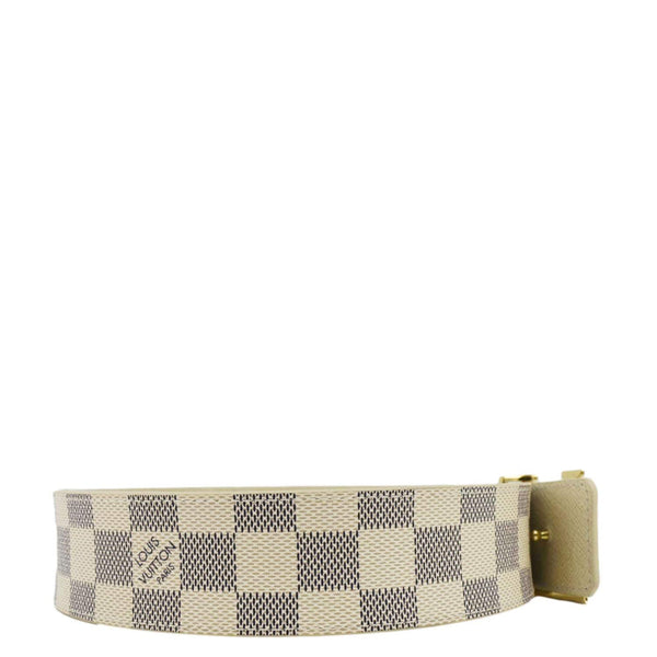 LOUIS VUITTON Damier Azur LV Initiales Belt White