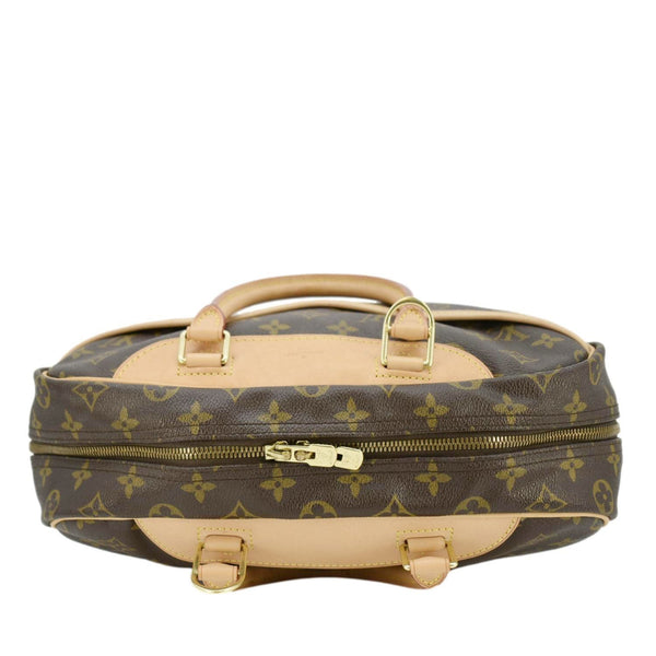 LOUIS VUITTON Deauville Bowling Monogram Canvas Satchel Bag Brown