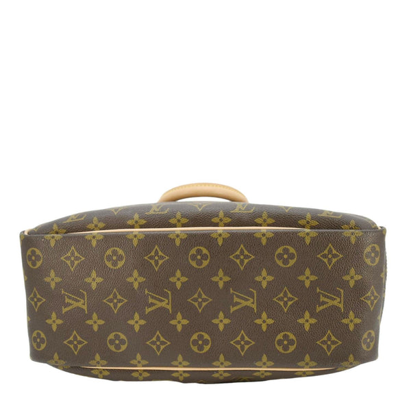 LOUIS VUITTON Deauville Bowling Monogram Canvas Satchel Bag Brown