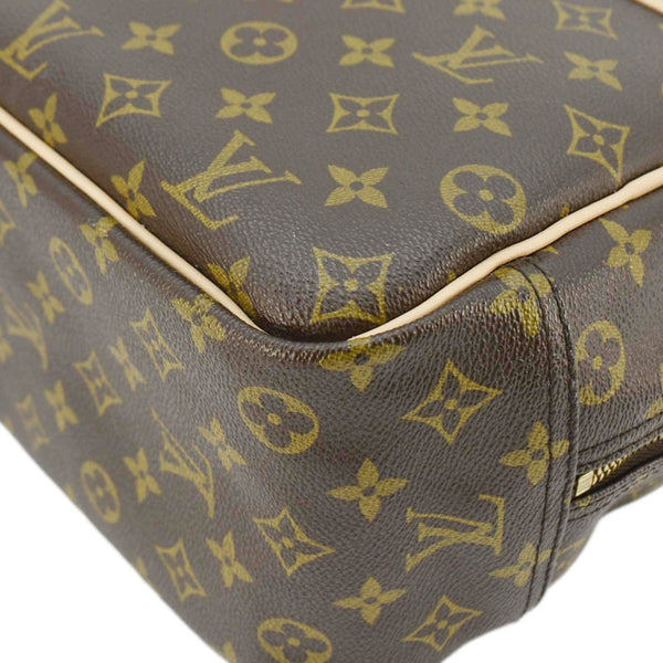 LOUIS VUITTON Deauville Bowling Monogram Canvas Satchel Bag Brown