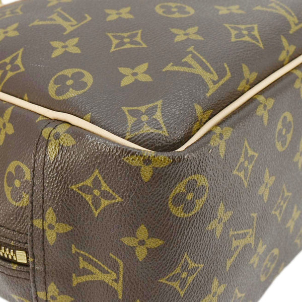 LOUIS VUITTON Deauville Bowling Monogram Canvas Satchel Bag Brown