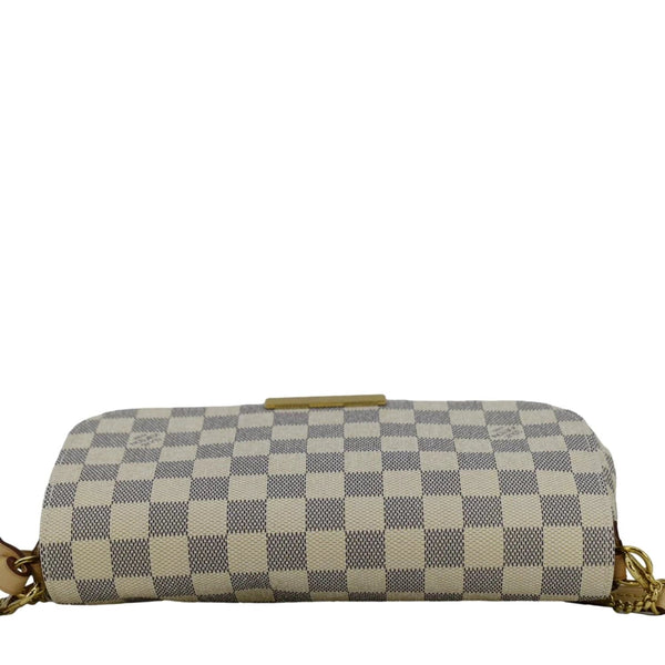 LOUIS VUITTON Favorite MM Damier Azur Crossbody Bag White