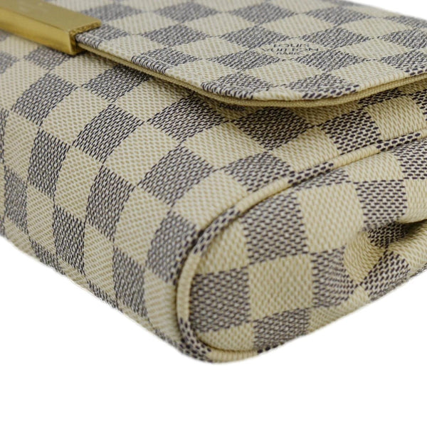 LOUIS VUITTON Favorite MM Damier Azur Crossbody Bag White